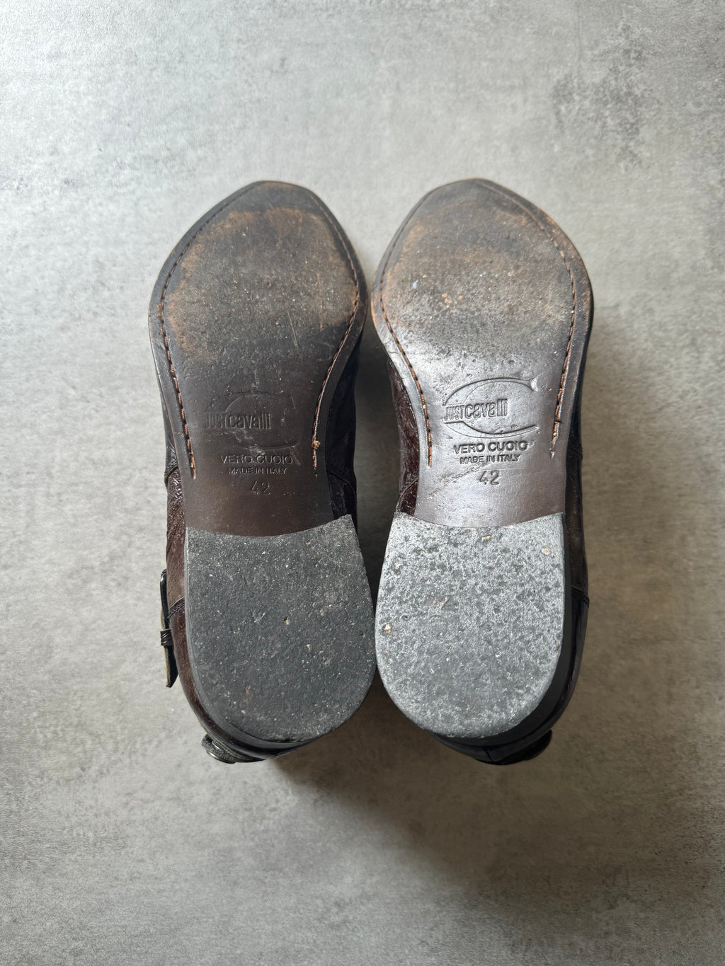 Cavalli Brown Western Cow-Boy Leather Boots (42) - 8