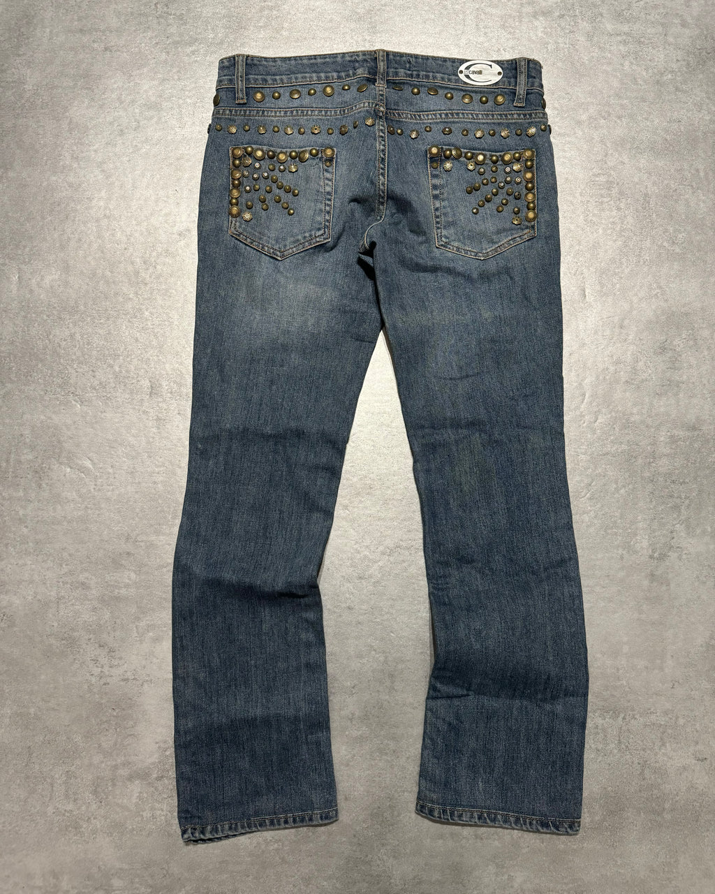 SS2008 Cavalli Studded Sun Faded Denim Jeans (S/M) - 2