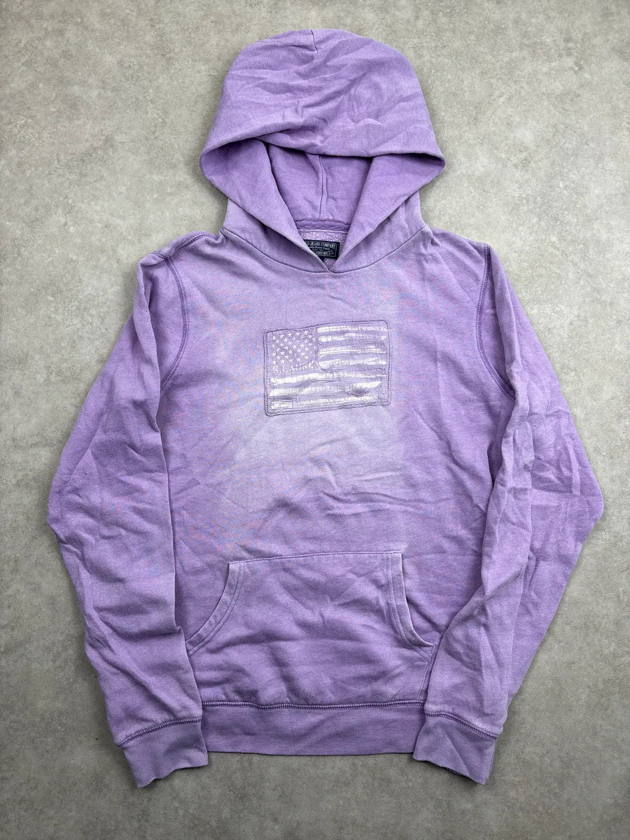 2010s Ralph Lauren Lavender American Flag Patch Hoodie UEvXiJYN 0