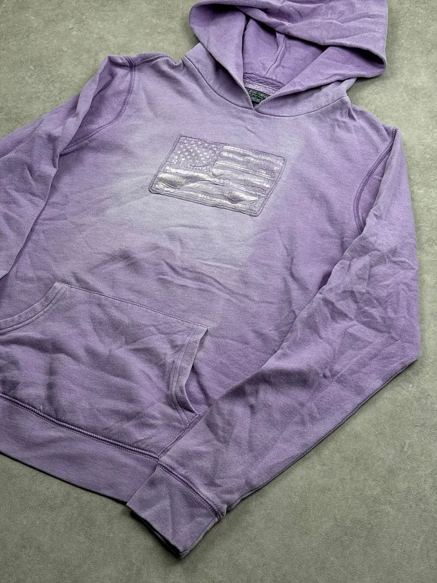 2010s Ralph Lauren Lavender American Flag Patch Hoodie UEvXiJYN 3
