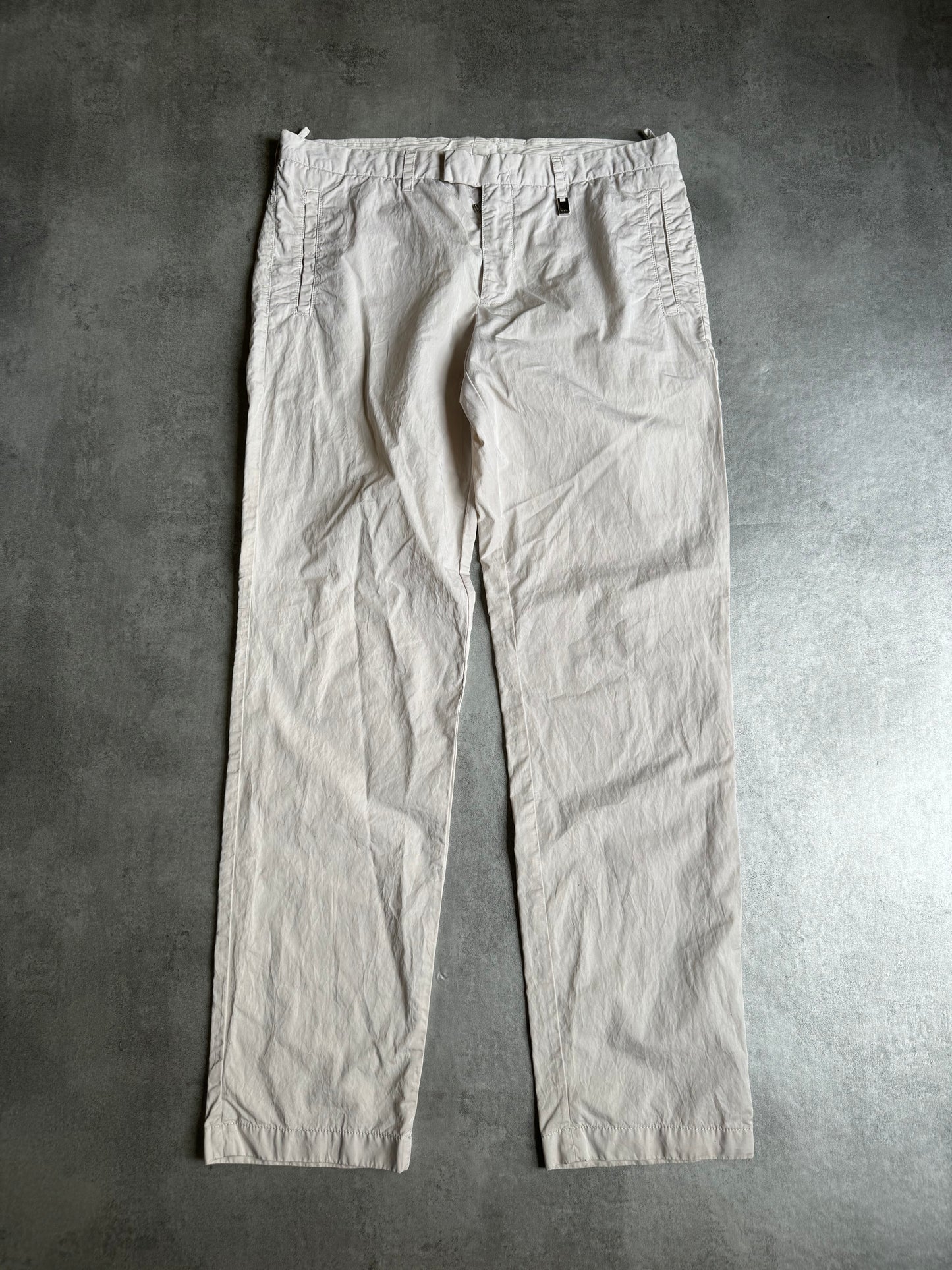 SS2007 Prada Creamy Relaxed Pants (XL) - 3