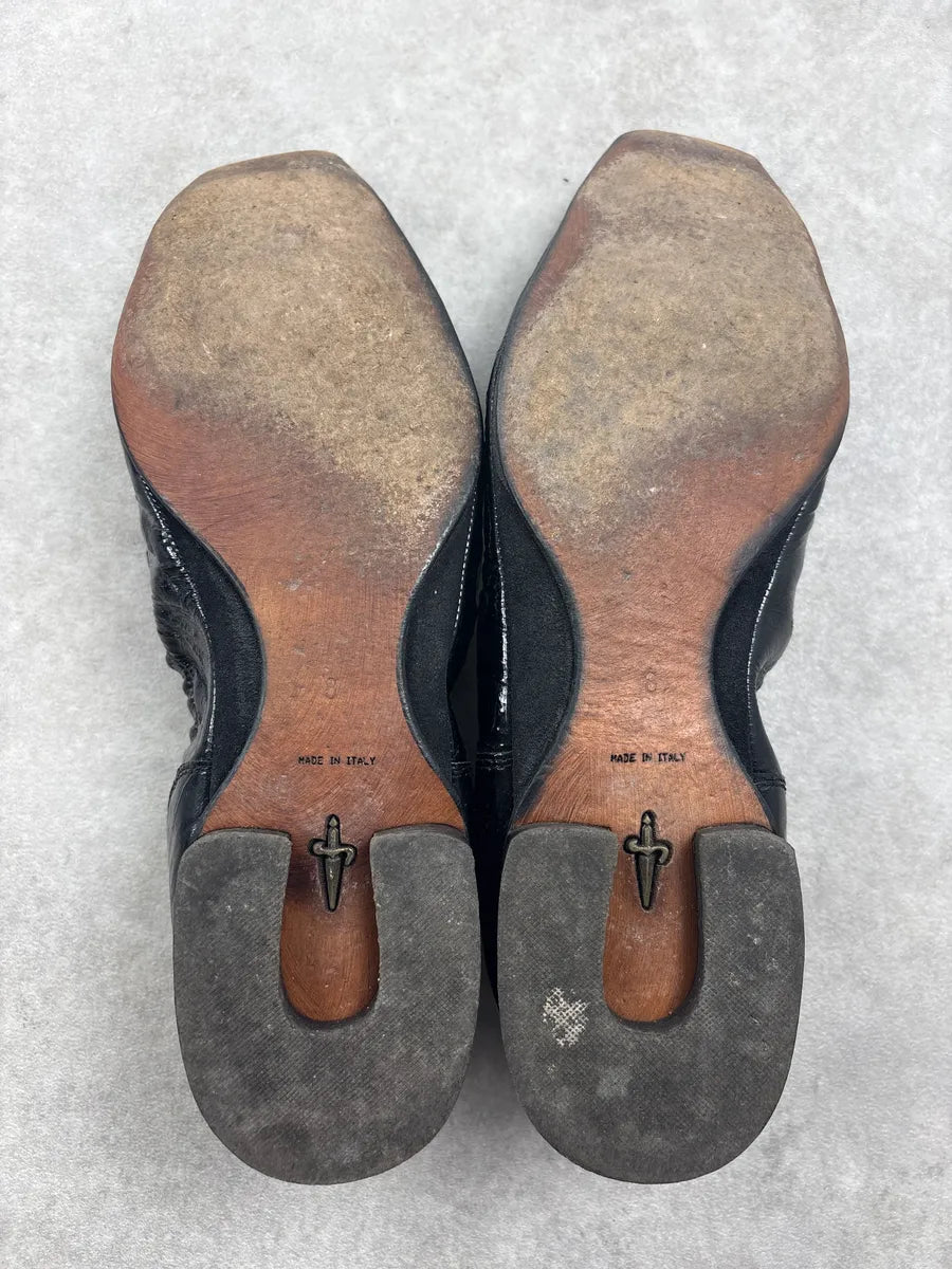 Cesare Paciotti Black Leather Crinkled Horsebit Loafers cBObnRe 8