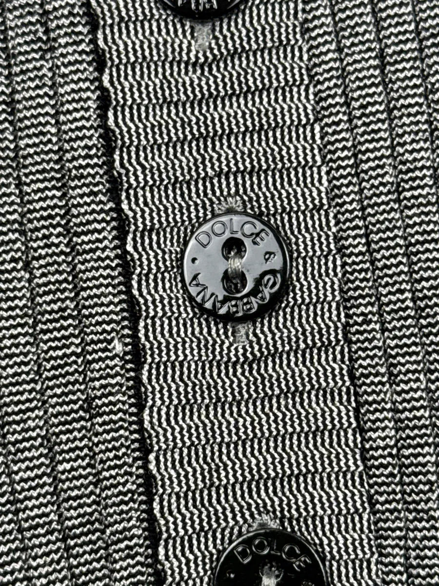 2000s Dolce & Gabbana Grey Ribbed Knit Cowl Polo Dress UMVIAhXN 6