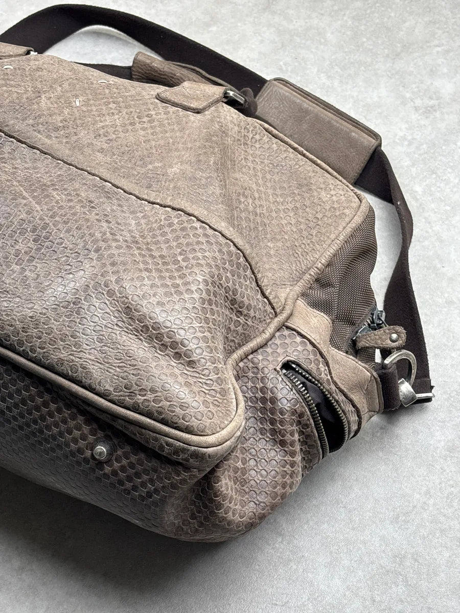2000s Maison Martin Margiela Taupe Brown Leather Signature Multi-Pocket Handle Bag UNPMlJmr 7