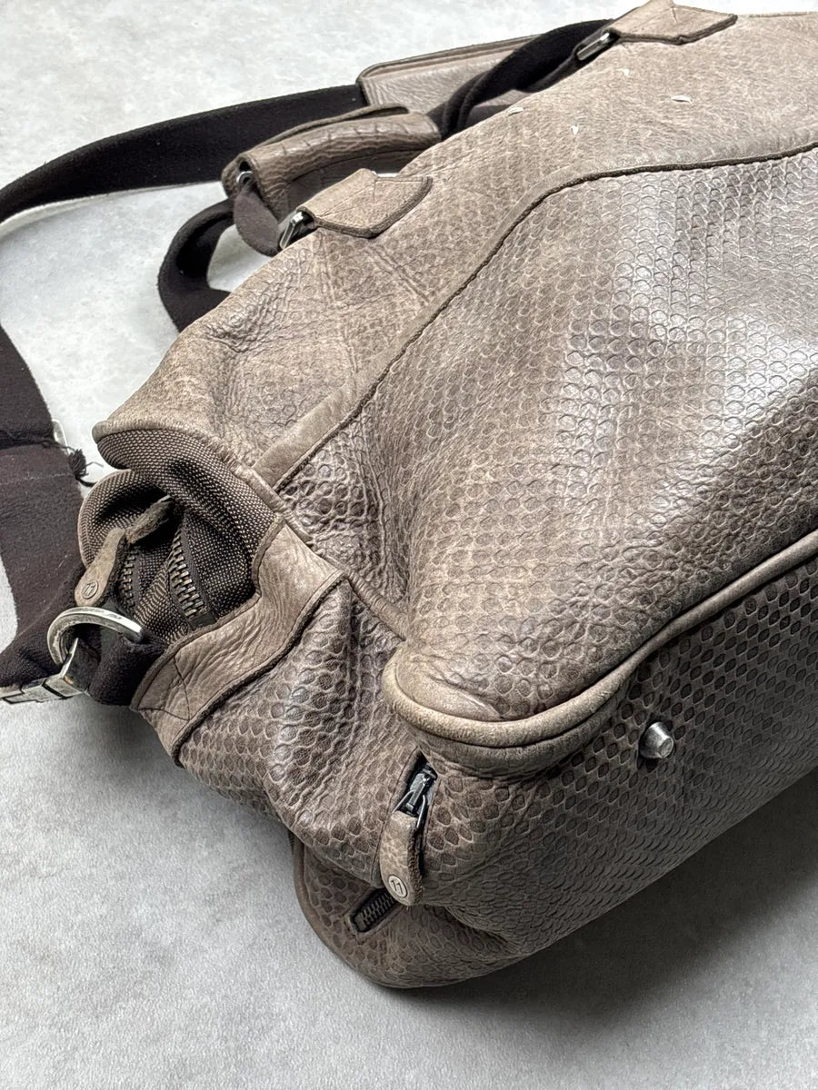 2000s Maison Martin Margiela Taupe Brown Leather Signature Multi-Pocket Handle Bag UNPMlJmr 8