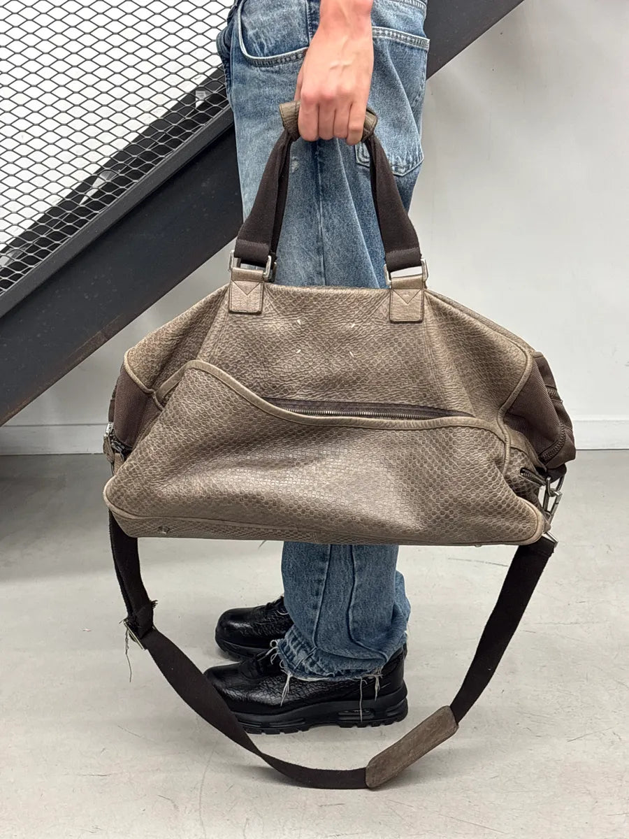 2000s Maison Martin Margiela Taupe Brown Leather Signature Multi-Pocket Handle Bag UNPMlJmr 0