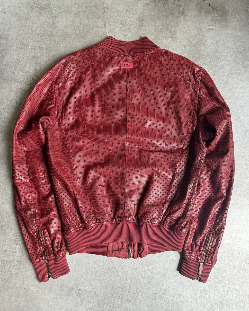 SS2010 Emporio Armani Red Lamb Leather Pure Italian Jacket – Dolce