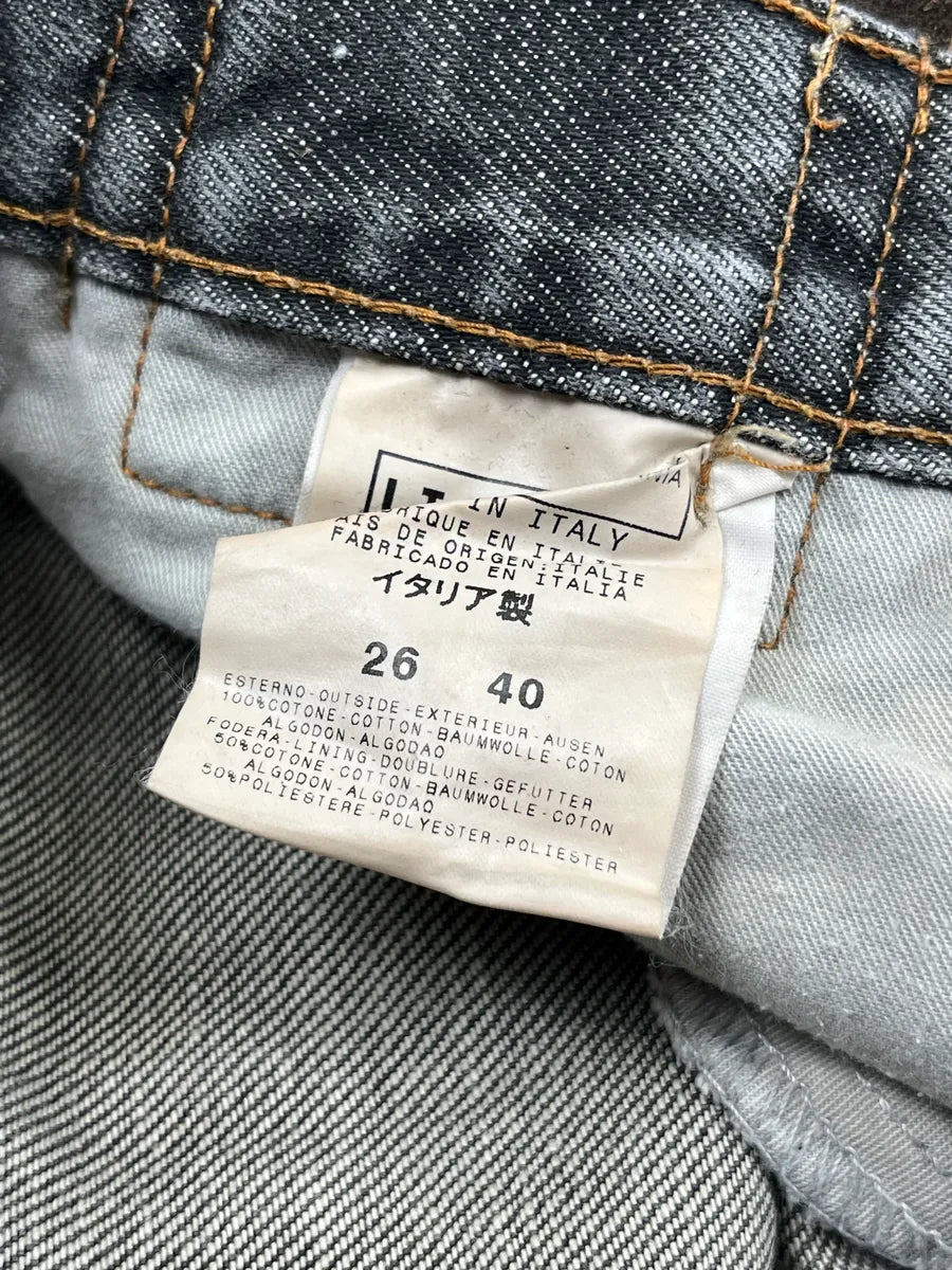 AW2003 Dolce & Gabbana Grey Denim Patchwork 10 Patch Faded Jeans UOMaBnkd 13