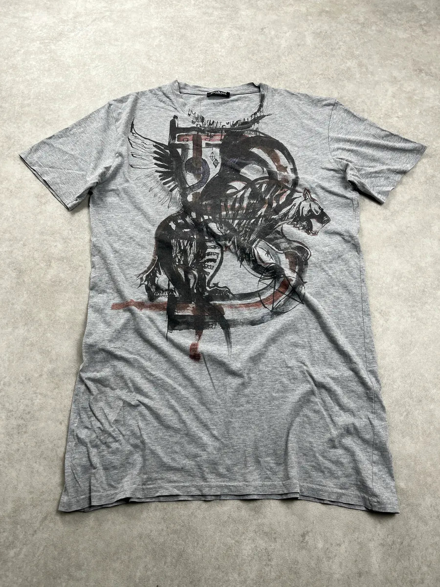 SS2011 Balmain Tiger Grey T-Shirt by Decarnin USmMFiCF 0