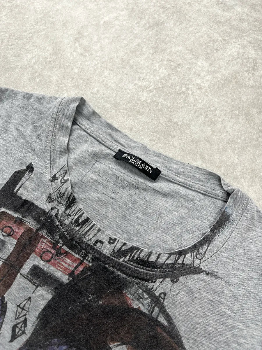 SS2011 Balmain Tiger Grey T-Shirt by Decarnin USmMFiCF 8
