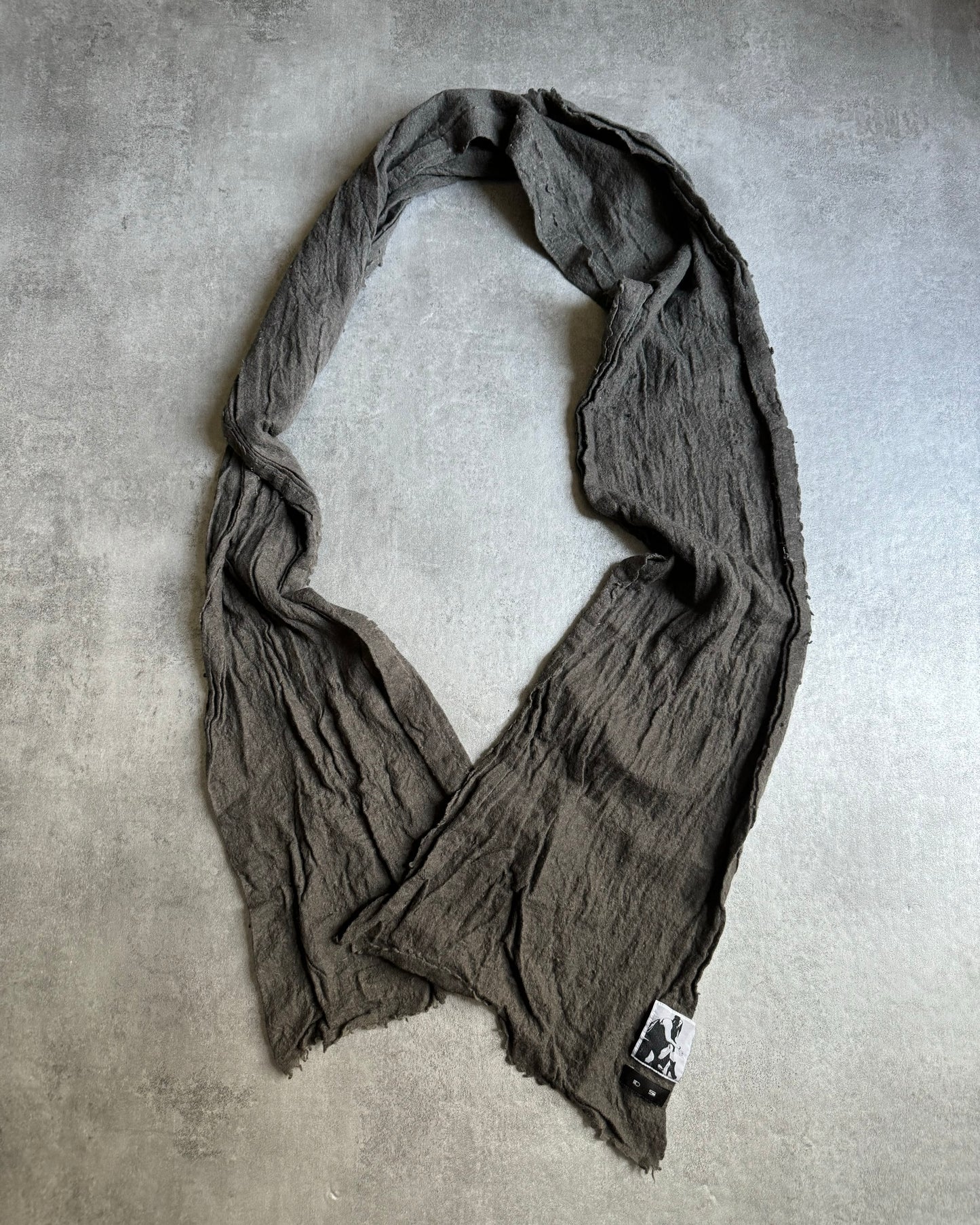 SS2018 Rick Owens Olive Cozy Scarf (OS) - 6