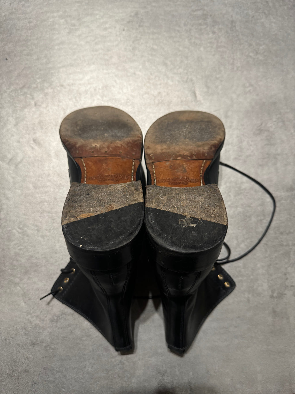 AW2009 Dolce & Gabbana Black High Combat Naval Boots (41) - 6