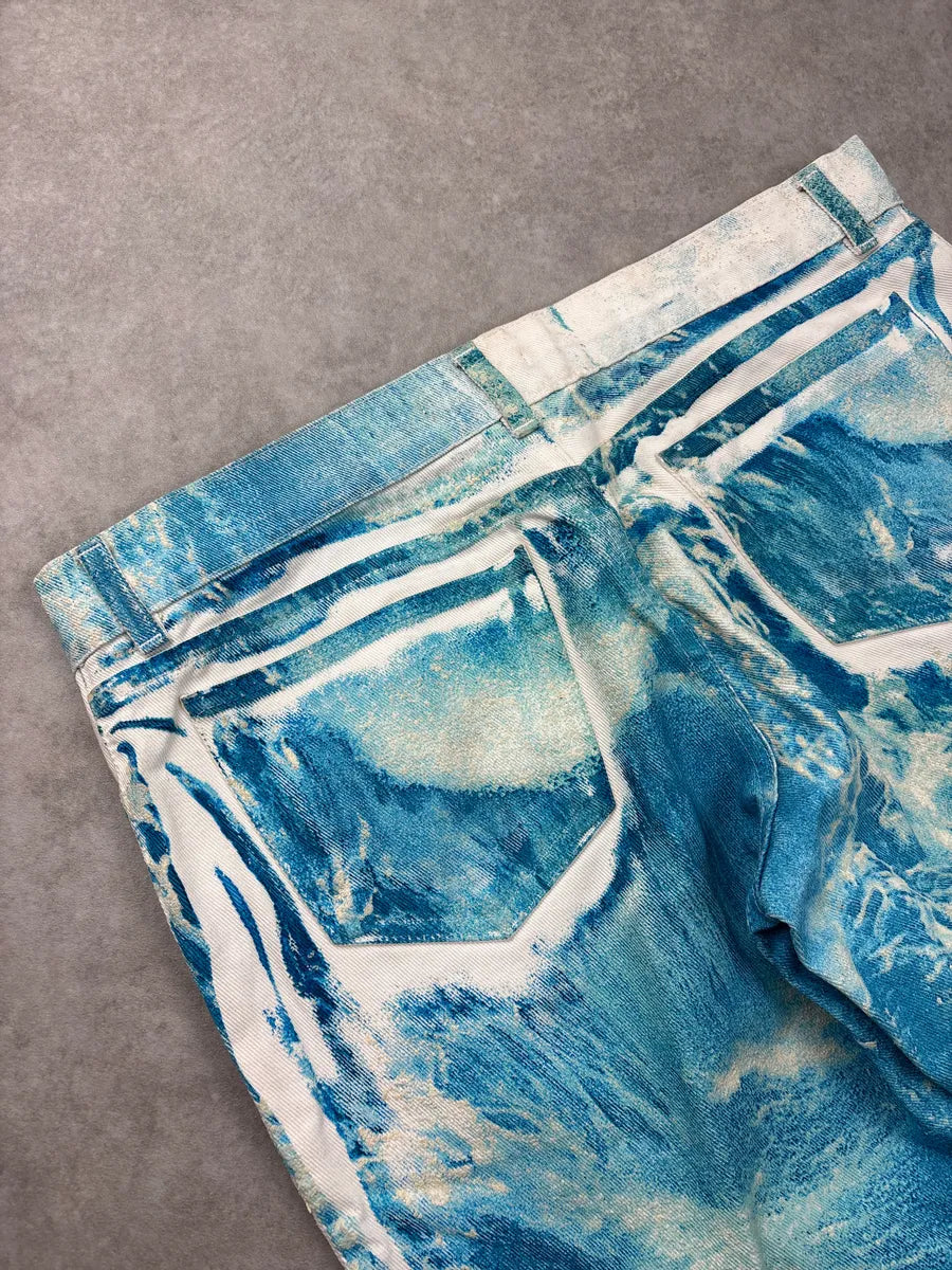 2000s Roberto Cavalli Blue Ocean Dream Waves Pants UfkawvCe 8