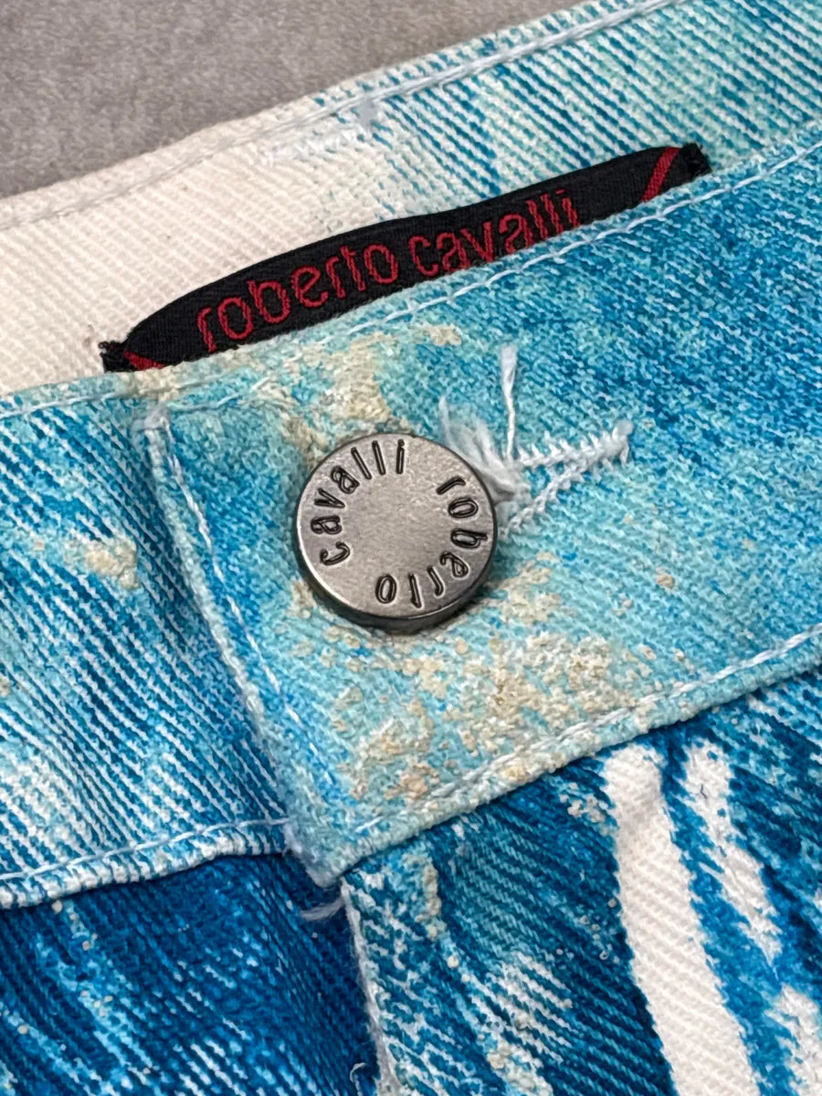 2000s Roberto Cavalli Blue Ocean Dream Waves Pants UfkawvCe 10