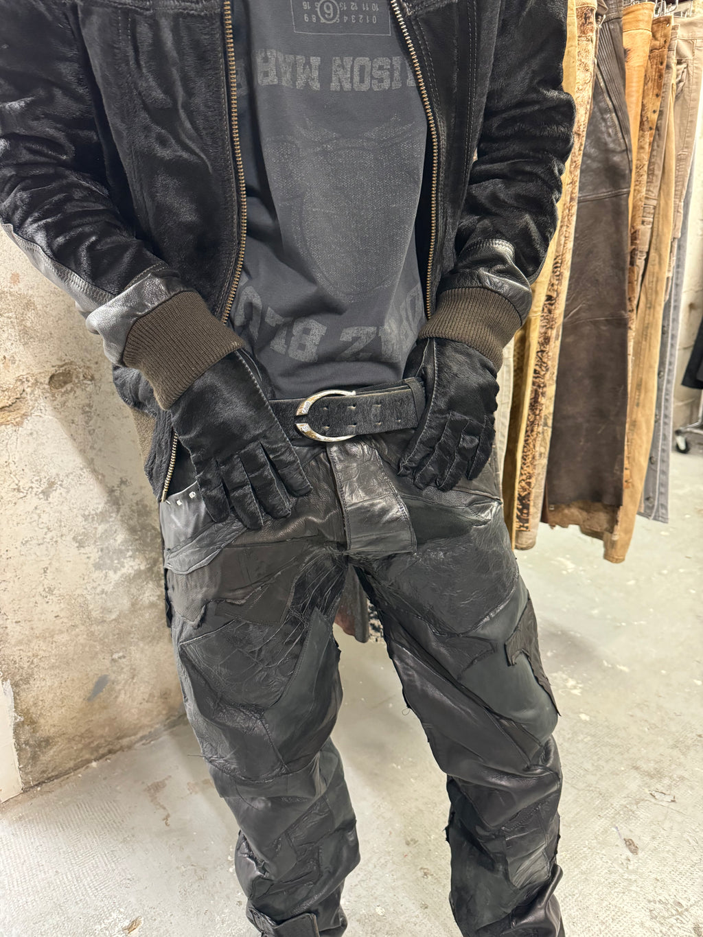 2000s Prada Black Pony Hair Leather Gloves (OS) - 2