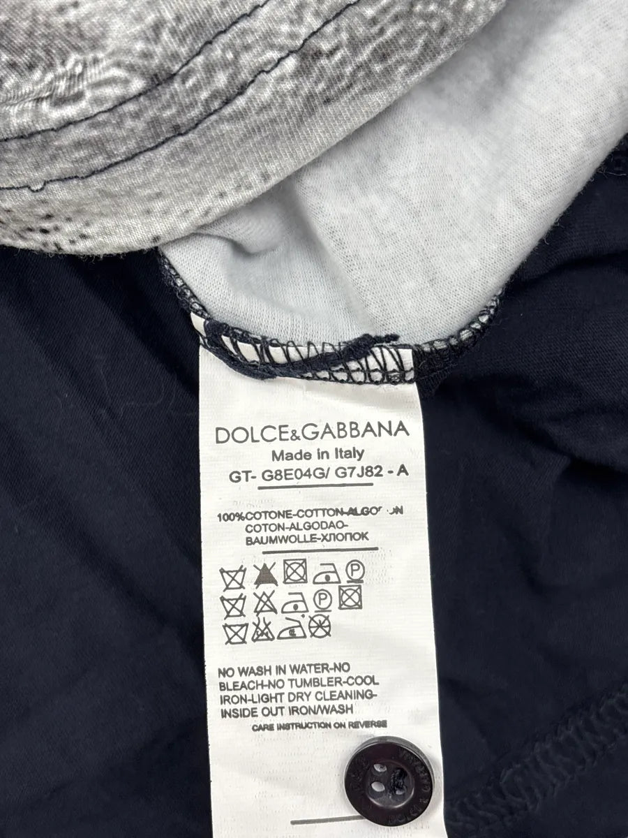 SS2014 Dolce & Gabbana White & Navy Scenic Landscape Polo UjEuDsXH 10