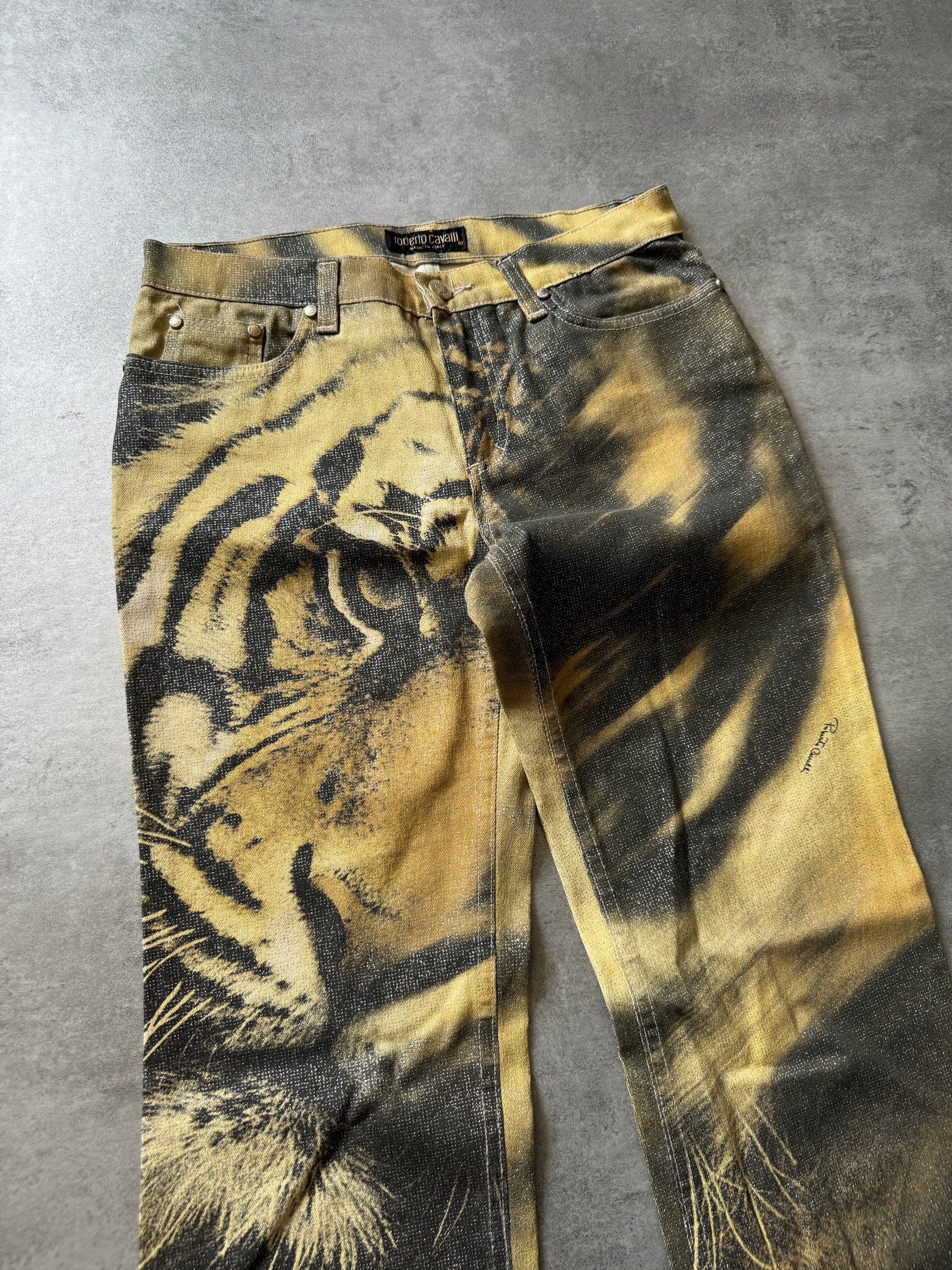 FW2000 Roberto Cavalli Tiger Savage Pants (S) - 9