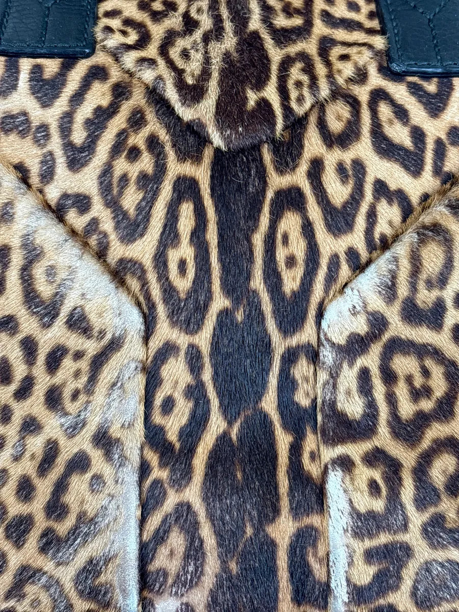 2000s Yves Saint Laurent Brown Pony Hair Leopard Muse Handle Bag UuXvBLVj 8