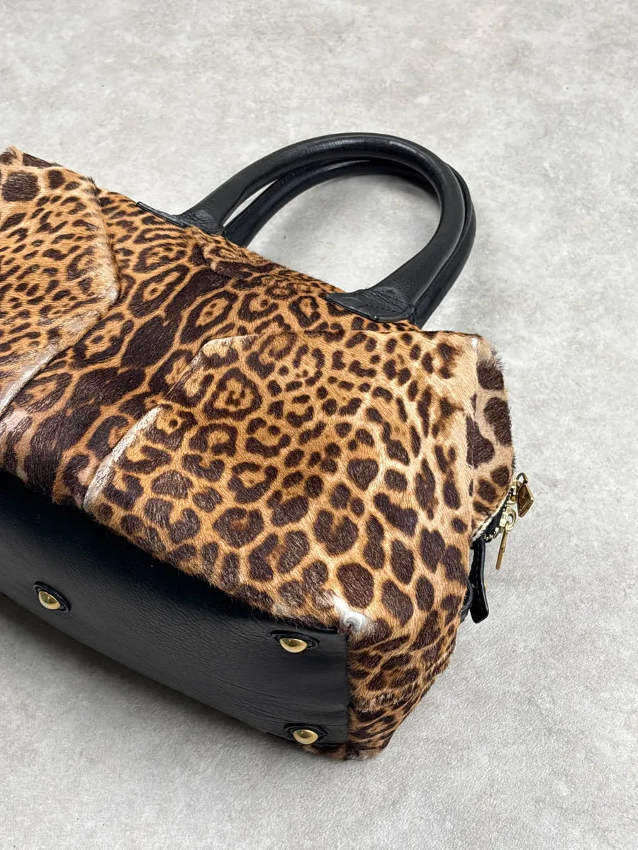 2000s Yves Saint Laurent Brown Pony Hair Leopard Muse Handle Bag UuXvBLVj 9