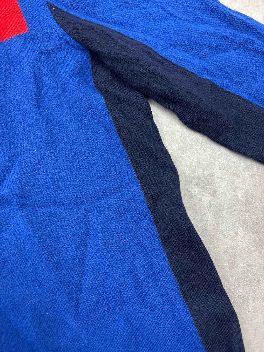 2000s Emporio Armani Blue & Red Colorblock Sweater UuqswVIi 9