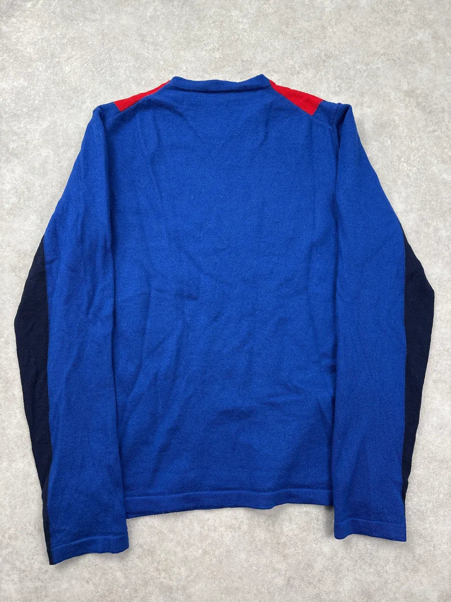 2000s Emporio Armani Blue & Red Colorblock Sweater UuqswVIi 5