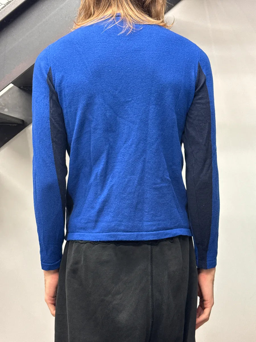 2000s Emporio Armani Blue & Red Colorblock Sweater UuqswVIi 2