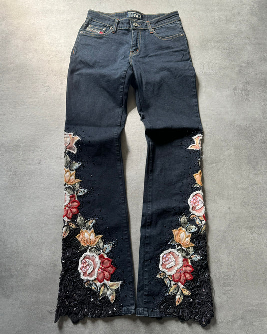 2000s J&J Cowboy Extra Embroidered Pants (XS) - 1