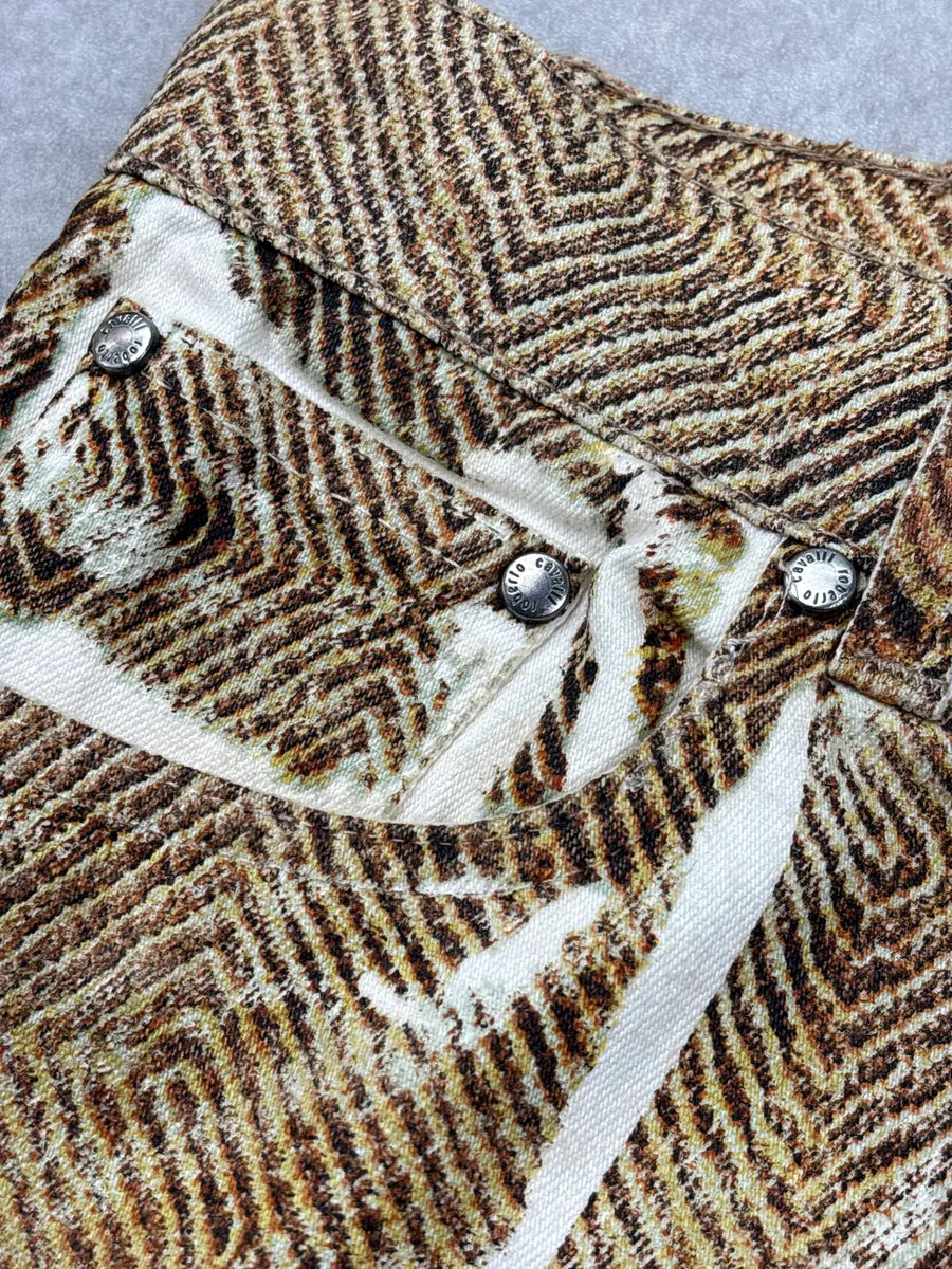 2000s Roberto Cavalli Golden & Brown Animal Kingdom Pants UxZkUaZN 10
