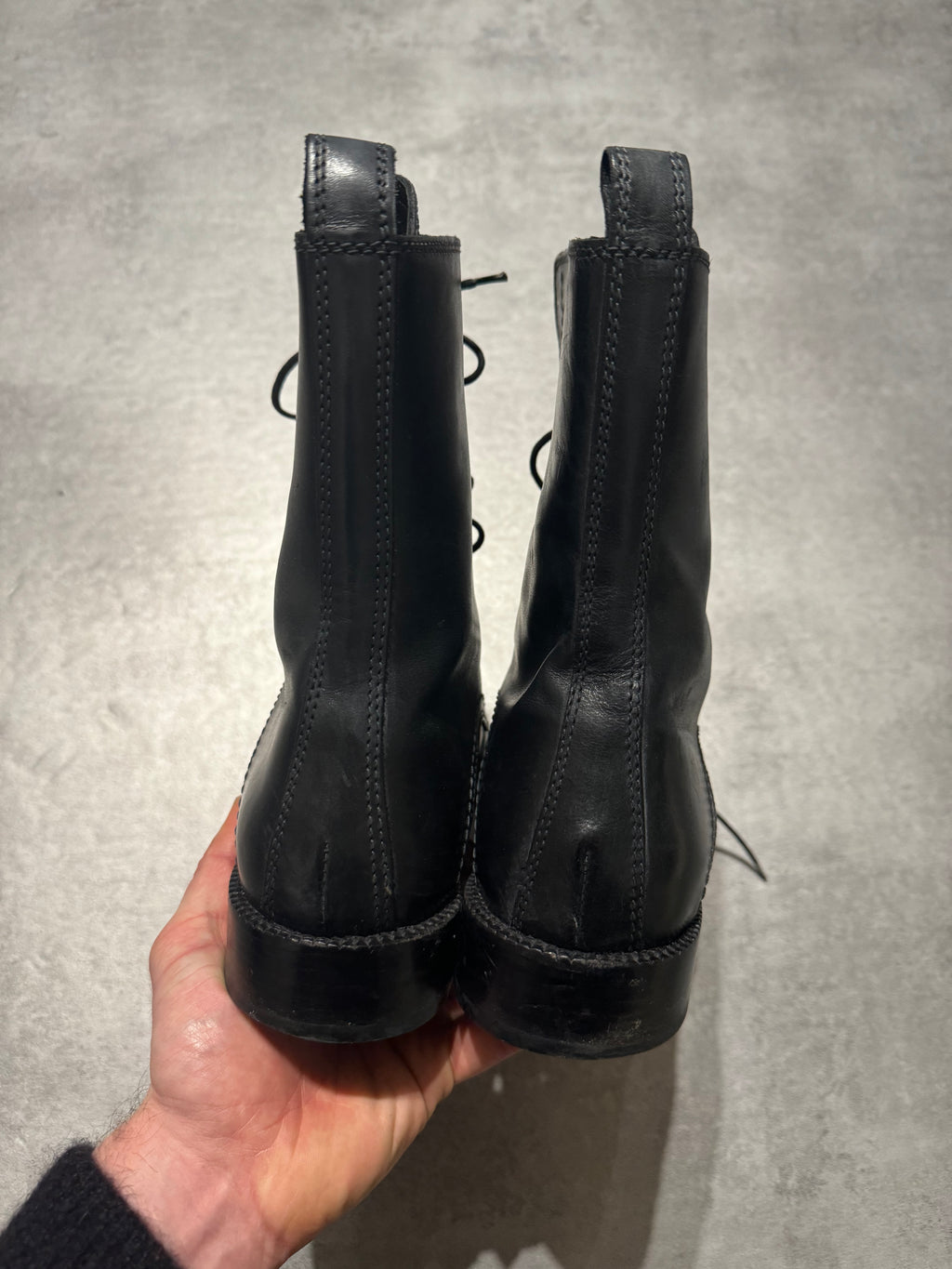 AW2009 Dolce & Gabbana Black High Combat Naval Boots (41) - 4