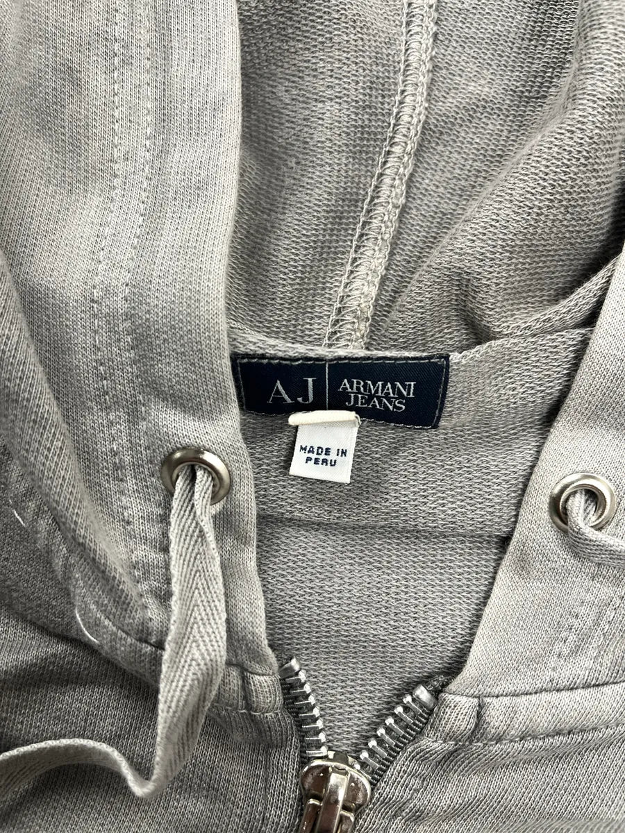 2000s Armani AJ Propaganda Grey Zip-Up Hoodie UyjkaUlA 9