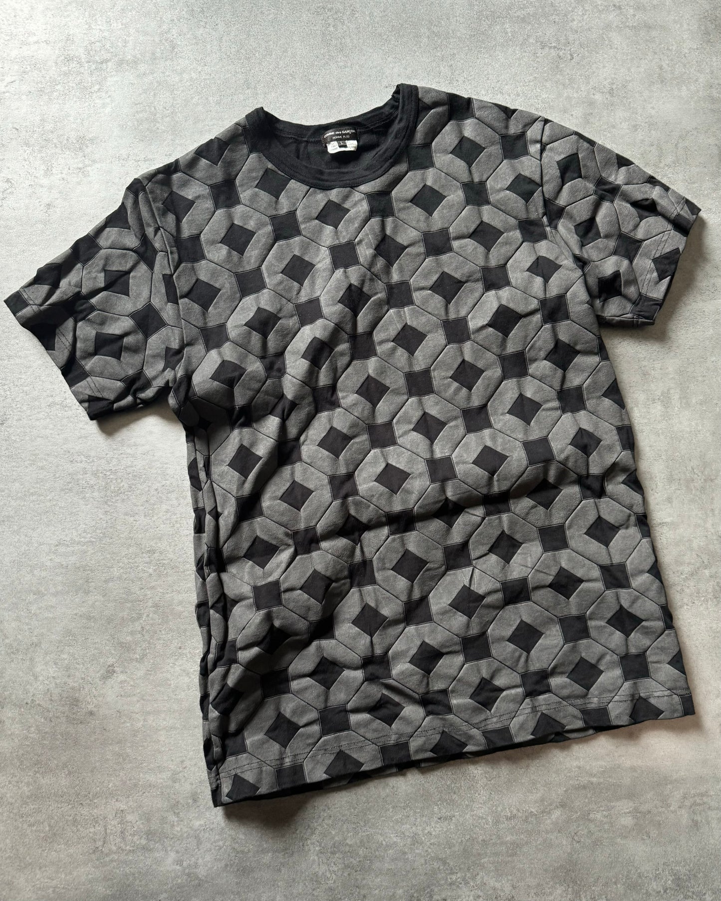 SS2018 Comme des Garçons Homme Plus Geometrical Leather Tee-Shirt (L) - 3