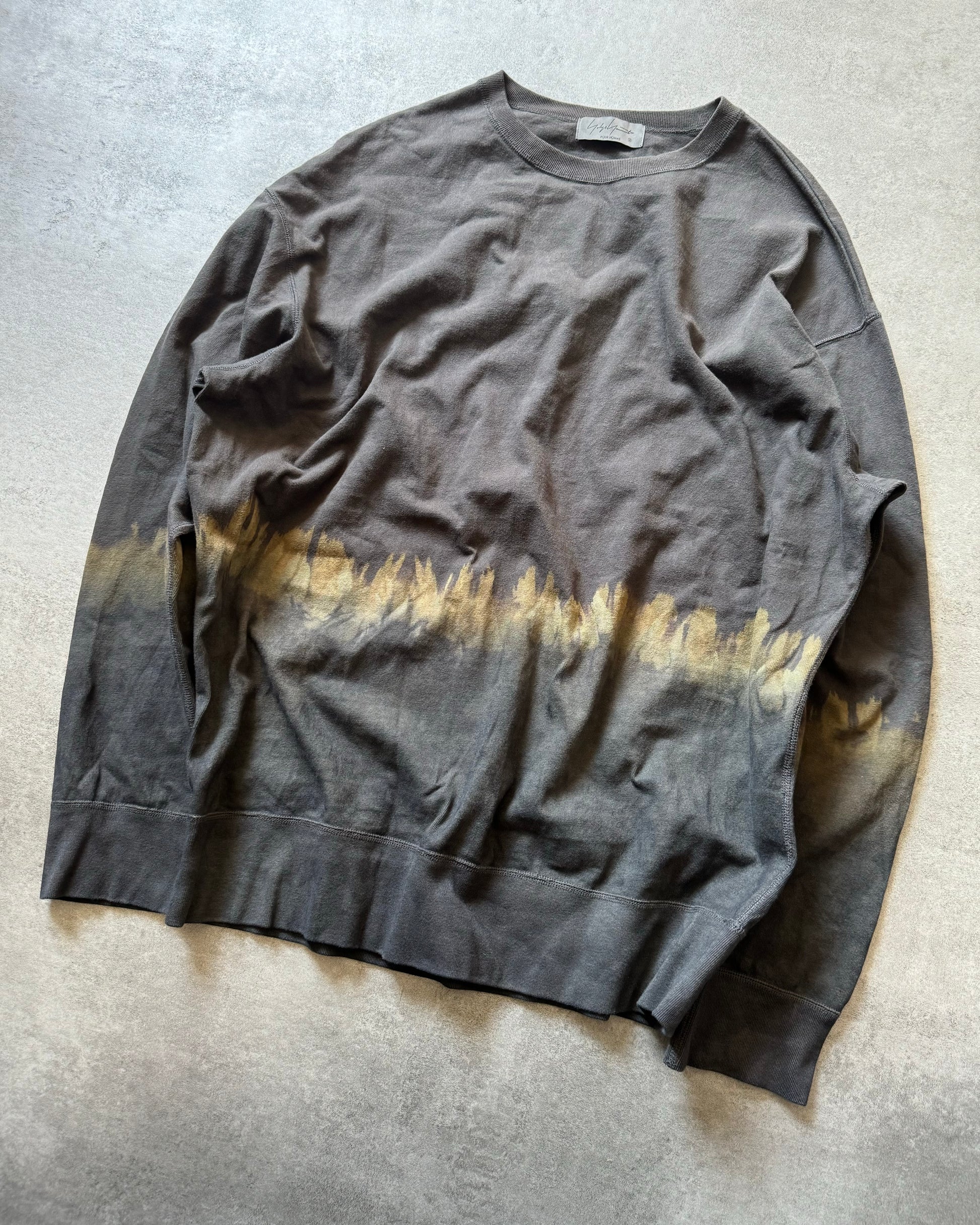 AW2022 Yohji Yamamoto Faded Art Tern Sweater (L) - 3