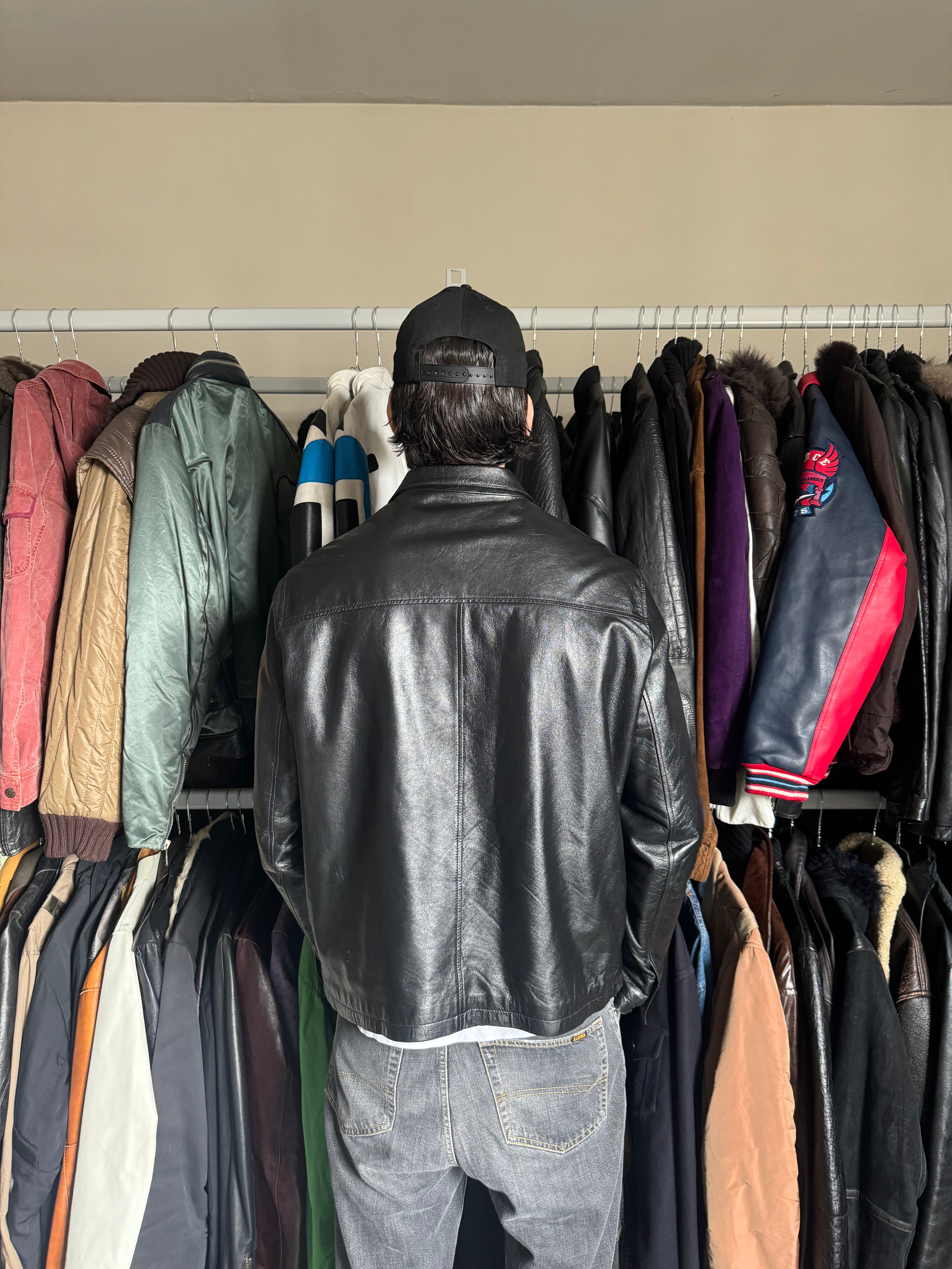 1990s Givenchy Black Premium Fine Leather Jacket  (XL) - 4