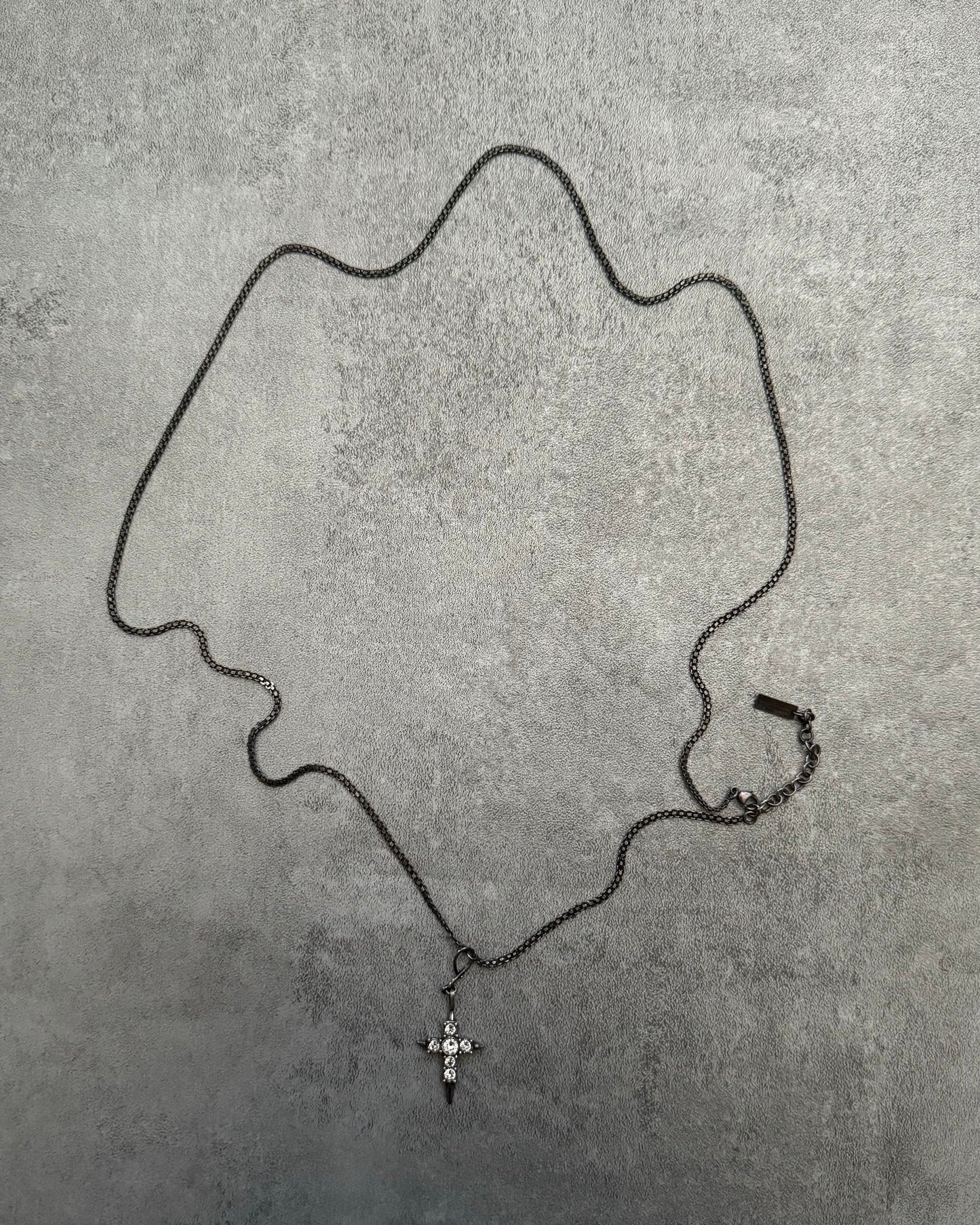 Saint Laurent Faith Cross Brutalist Necklace (OS) - 1