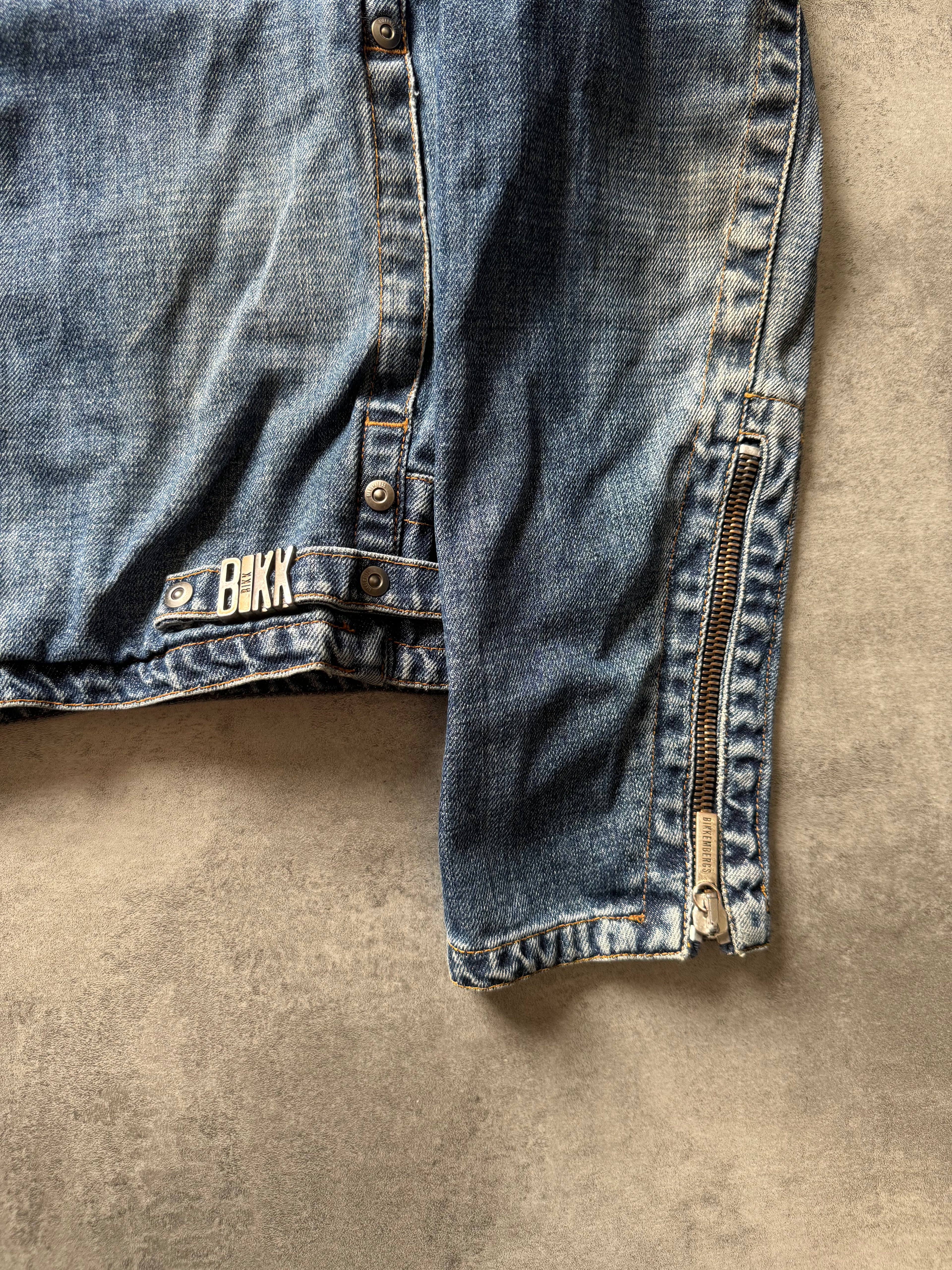 AW2005 Dirk Bikkembergs Asymmetrical Denim Jacket with Detachable Arms  (L) - 9