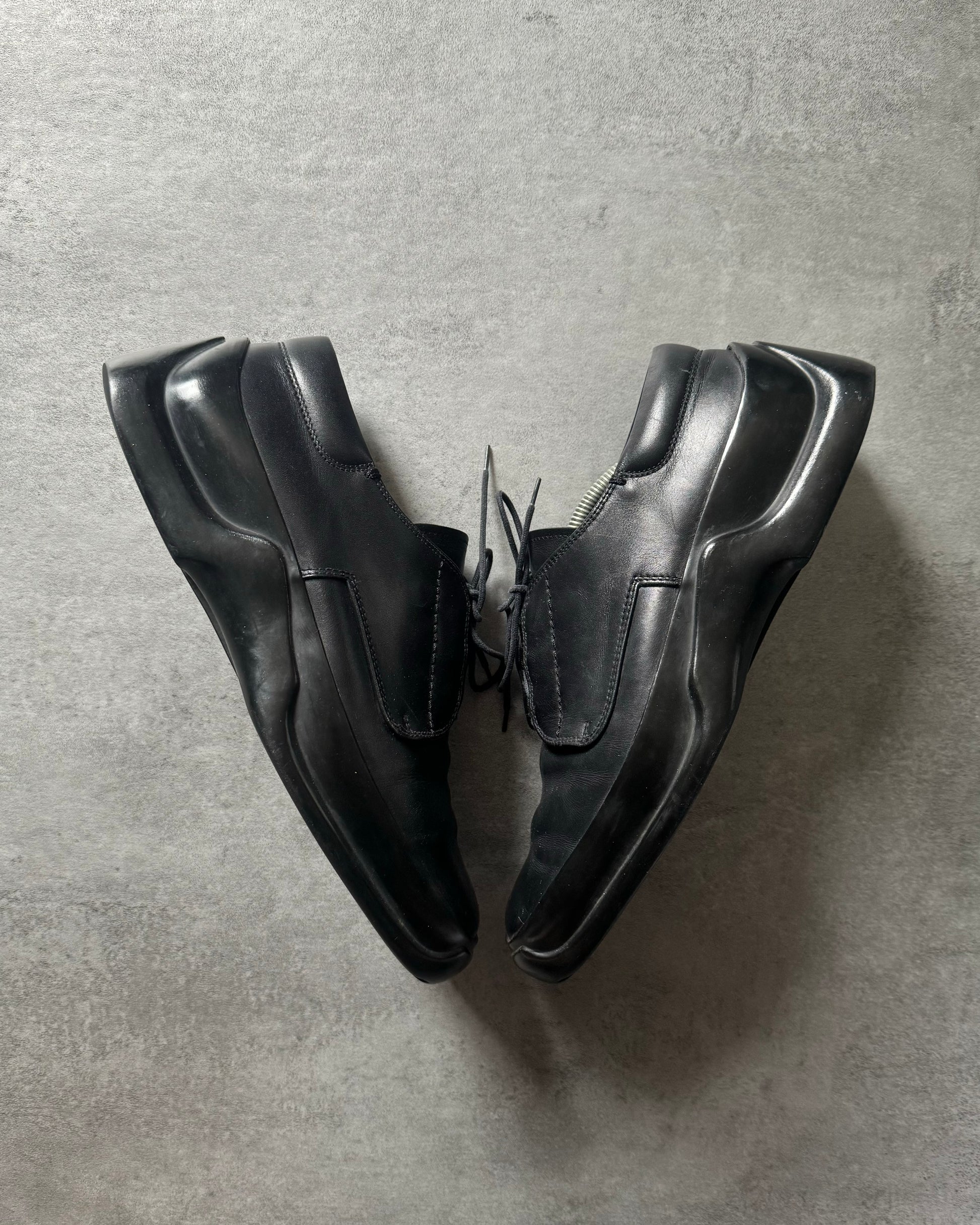 FW1999 Prada Black Low Premium Leather Boots (43) - 2
