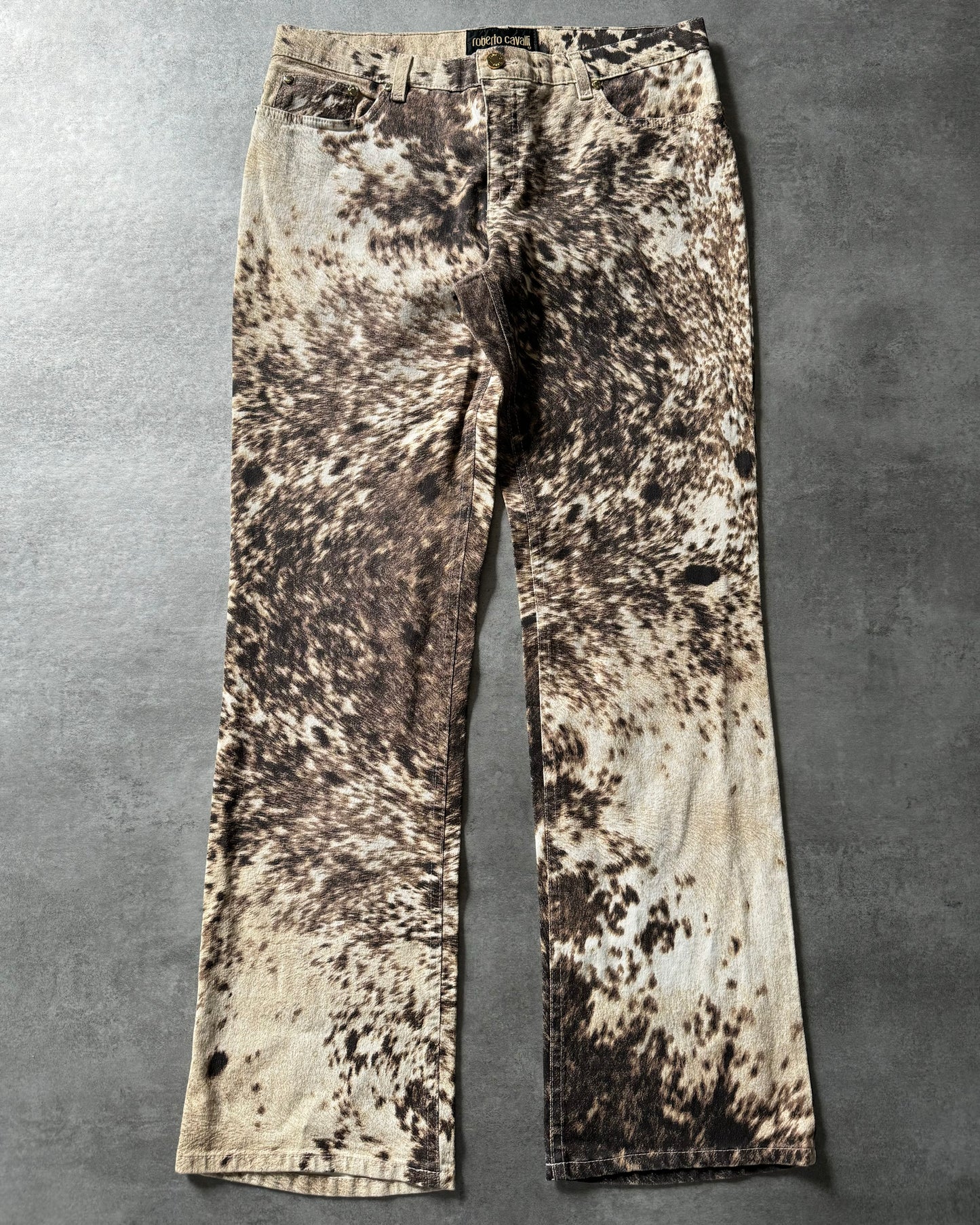 FW1999 Roberto Cavalli Furry Cawprint Movement Pants (M) - 1