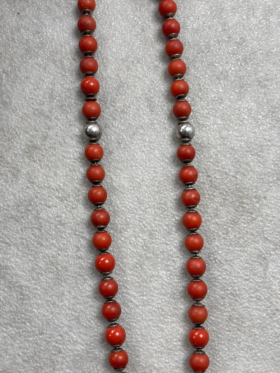 Cesare Paciotti Red Beaded Dagger Pendant Necklace VIGbmMjd 5