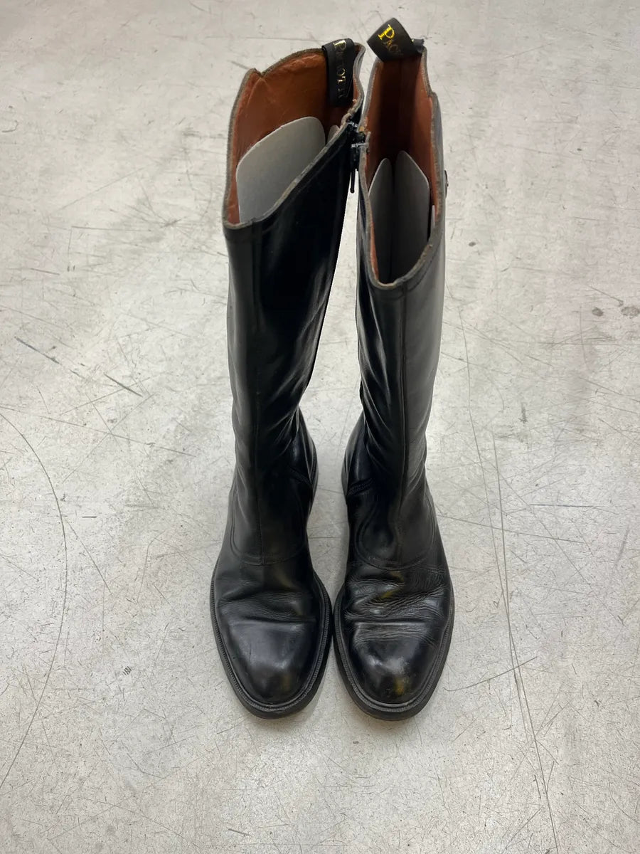 Cesare Paciotti Buttoned Black Leather High Boots VLbRrnsp 5
