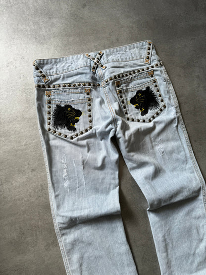 SS2006 Dolce & Gabbana Tiger Embroideries Jeans (S) - 3