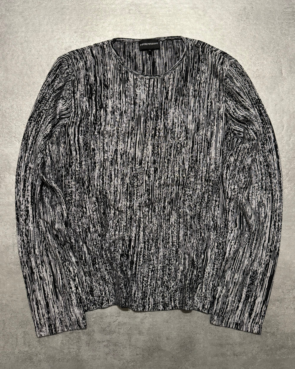 SS2021 Emporio Armani Black & White Contemporary Wool Sweater (M) - 1