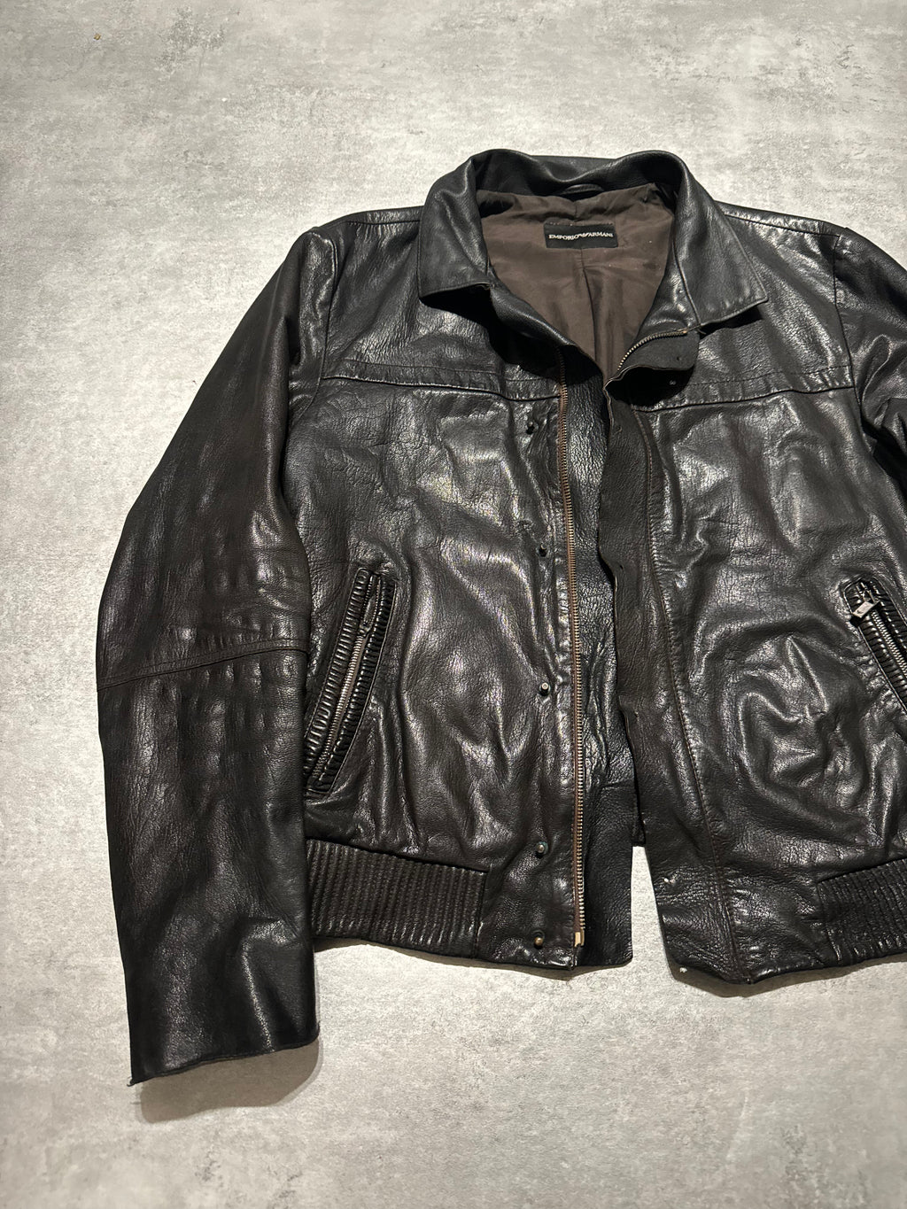 AW2008 Emporio Armani Obscure Premium Alpha Leather Jacket (M/L) - 6