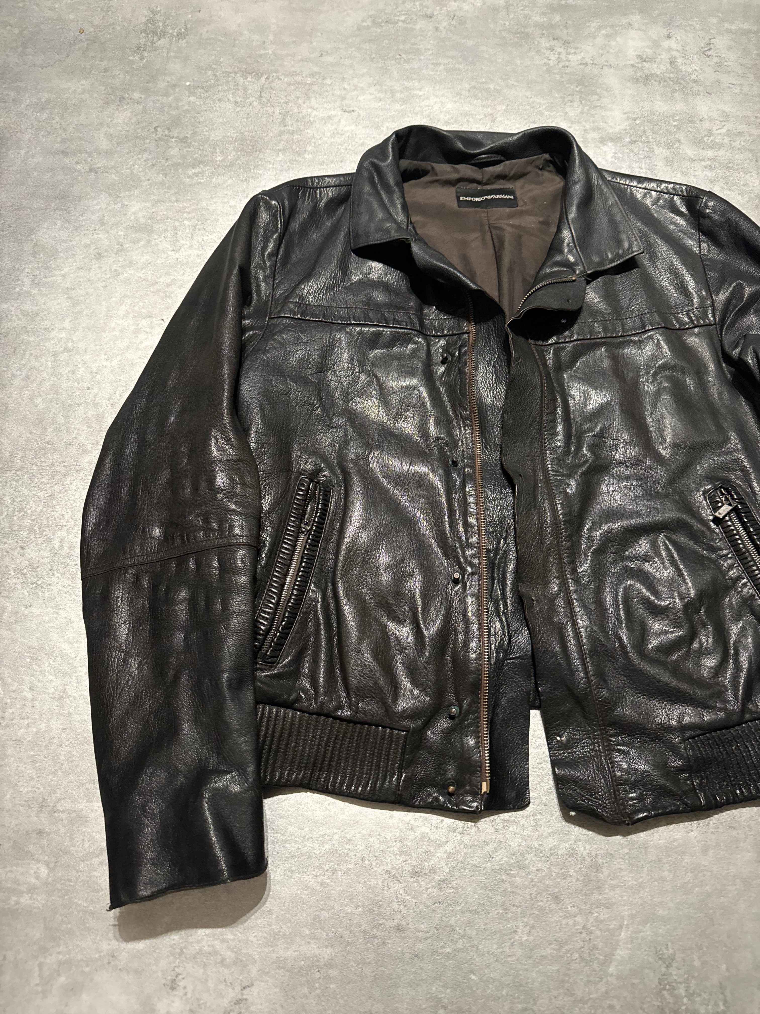AW2008 Emporio Armani Obscure Premium Alpha Leather Jacket (M/L) - 6
