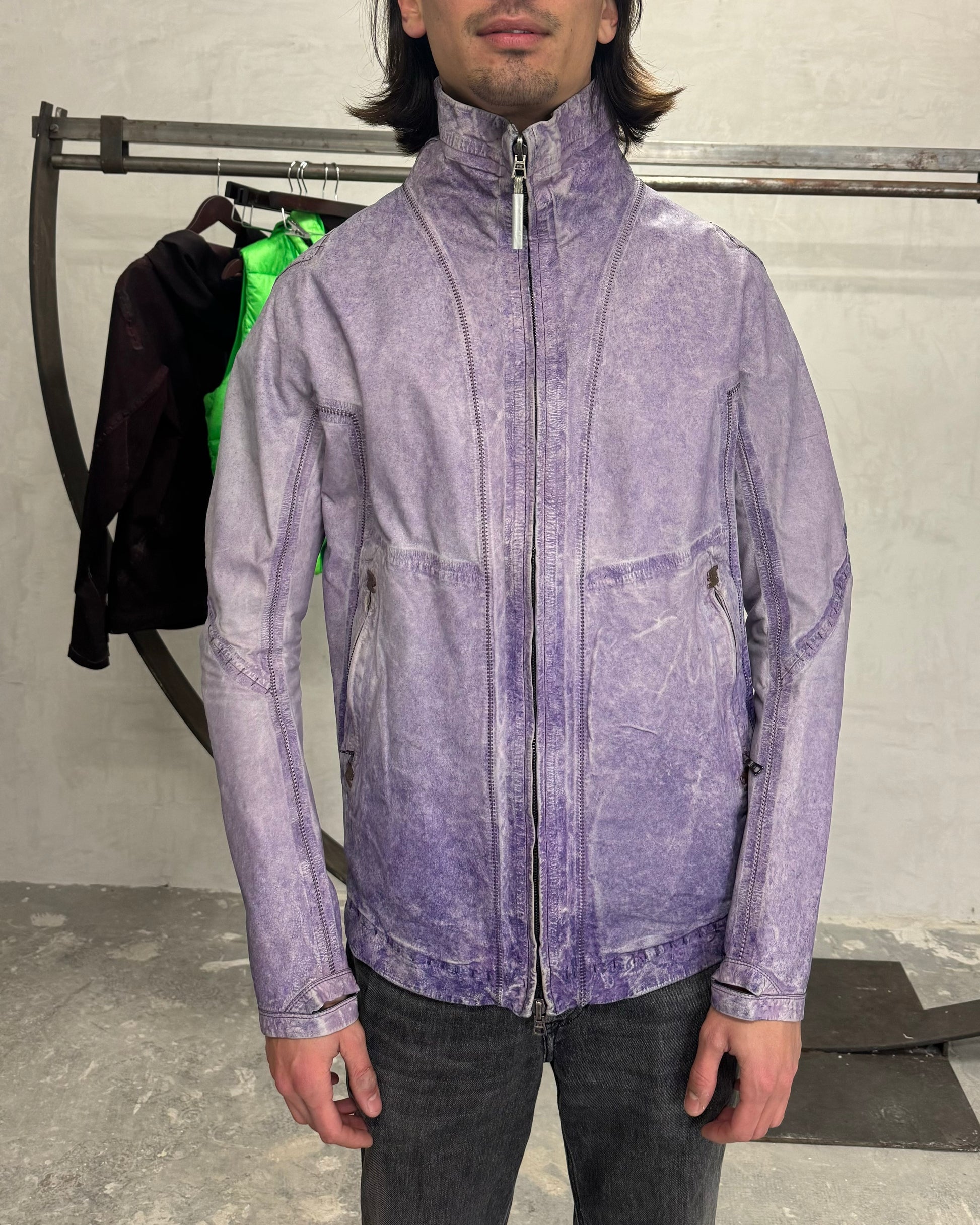 Isaac Sellam Versatil Reversible Purple Rain Avant Garde Leather Jacket (S/M) - 6