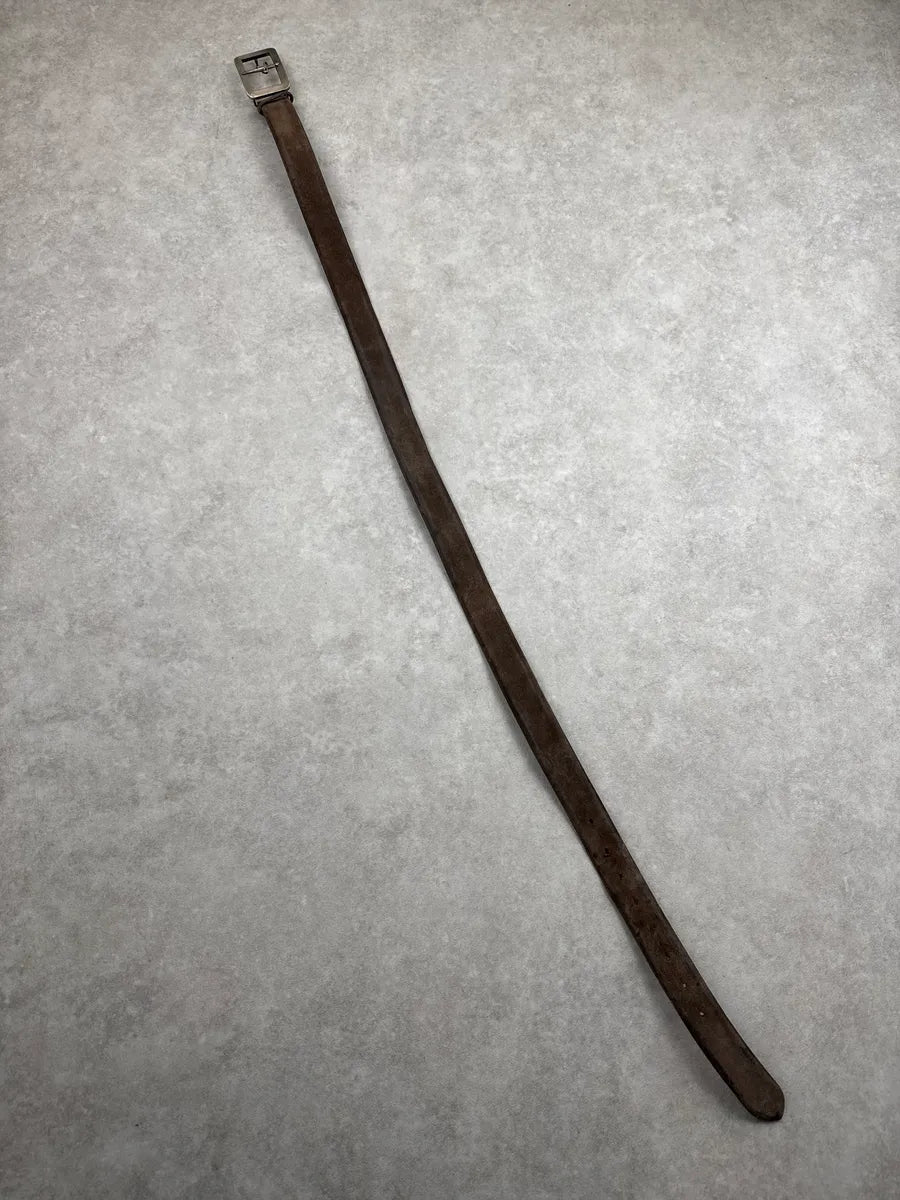 Cesare Paciotti Brown Suede Dagger Buckle Belt VceKzzpS 6
