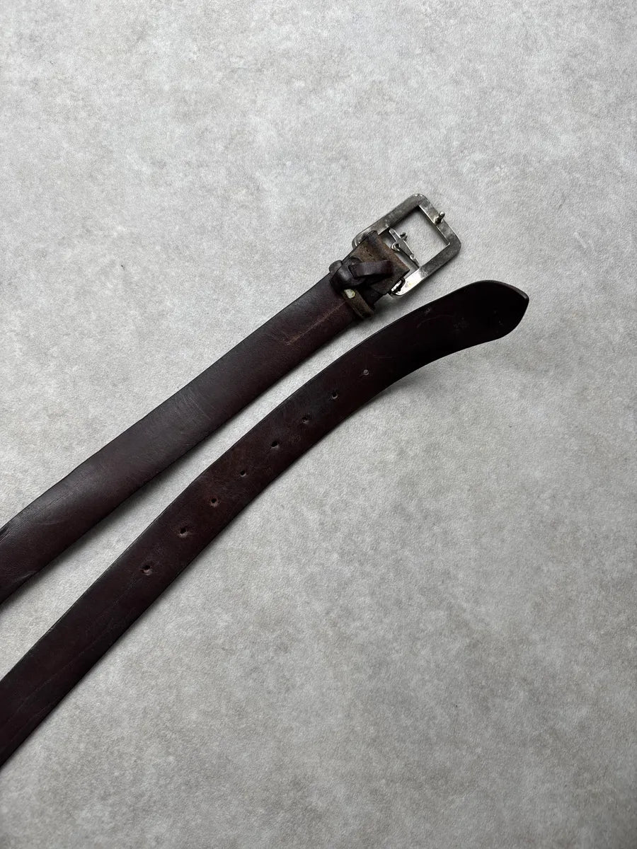 Cesare Paciotti Brown Suede Dagger Buckle Belt VceKzzpS 4