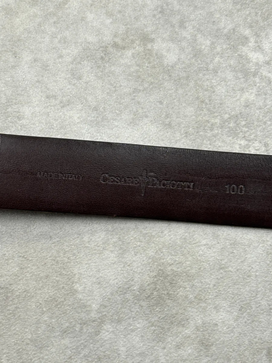 Cesare Paciotti Brown Suede Dagger Buckle Belt VceKzzpS 5