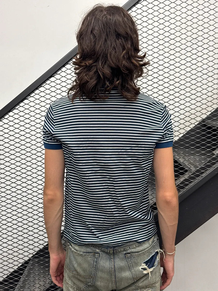 SS2008 Gucci Navy Striped Contrast Collar Polo by Frida Giannini VceuaxFU 2