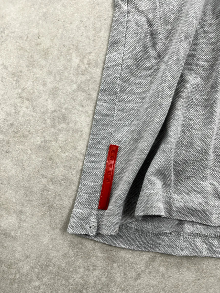 2000s Prada Grey Linea Rossa Polo VeAAfdqo 7