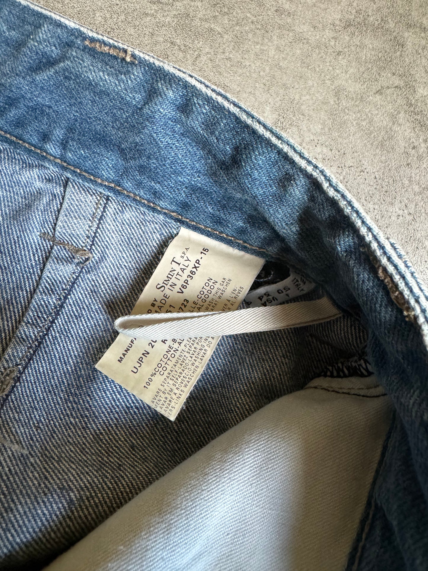 2000s Armani Bondage Cargo Denim Jeans (M) - 4